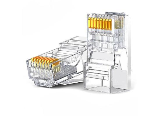 UGREEN RJ45 Cat 6 Network Connectors (10-Piece Set) – 8P8C Transparent Ethernet Plugs | 50961